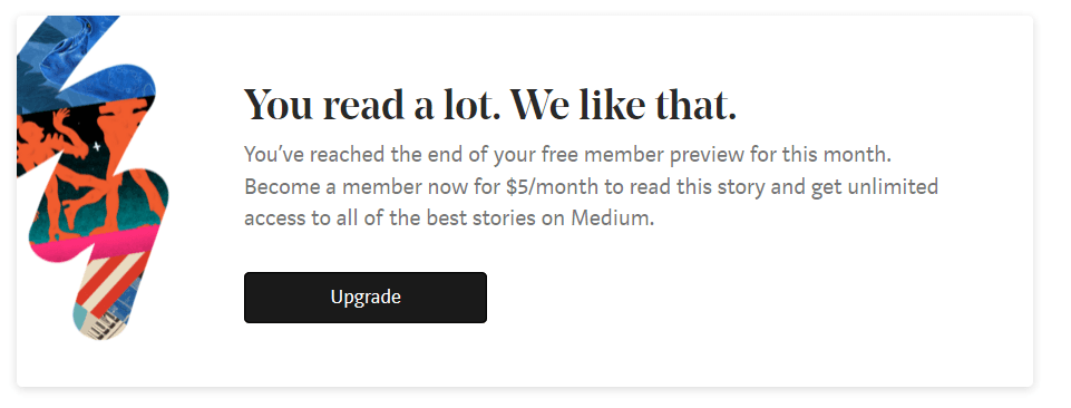 Medium paywall